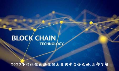 2023年蚂蚁链区块链信息查询平台全攻略，立即了解